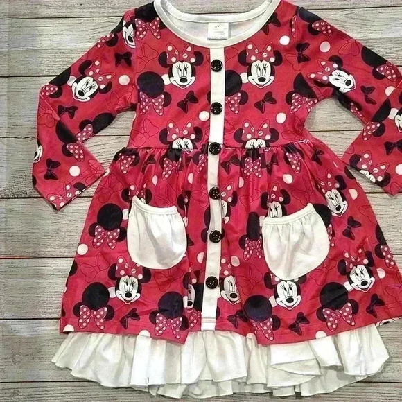 *New* Minnie Mouse Ruffle Dress - Picture 2 of 9